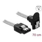 SATA 6 Gb/s cable straight to bottom angled 70 cm transparent