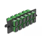 Fibre optic adapter panel SC Simplex APC 12 port green