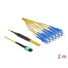Delock fibre optic cable MPO socket to 12 x SC simplex plug, singlemode, 9/125 µm, 2 m