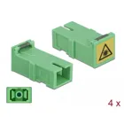85925 - Fibre optic coupling with laser protection flap SC Simplex Bu. to SC Simplex Bu. 4 pieces