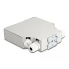 Fibre optic distributor box for top-hat rail 8 port grey