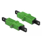 Fibre optic coupling E2000 simplex socket to simplex socket singlemode green