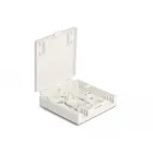 Wall-mounted fibre optic junction box for 2 x SC Simplex or LC Duplex