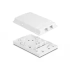 87894 - Fibre optic junction box (wall mounting) for 2 x SC Simplex or LC Duplex white