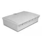 Fibre optic distribution box for indoor and outdoor use IP55 lockable 6 port grey