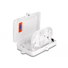 Delock fibre optic distributor box for indoor and outdoor use IP65 lockable 6 port white