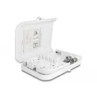 Delock fibre optic distributor box for indoor and outdoor use IP65 waterproof lockable 8port white