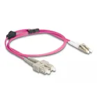 LWL Kabel mit Metallarmierung LC Duplex zu SC Duplex Multimode OM4 1 m