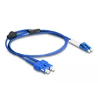 LWL Kabel mit Metallarmierung LC Duplex zu SC Duplex Singlemode OS2 1 m