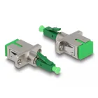 Fibre optic hybrid coupling LC simplex plug to SC simplex socket green