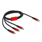 USB Cable 3 in 1 USB Type-C™ to Lightning™ / Micro USB / USB Type-C™ 1 m