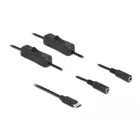 USB Type-C™ Stecker zu 2 x DC 5,5 x 2,1 mm Buchse mit Schalter, 1 m
