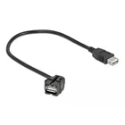 Keystone module USB 2.0 A socket 250° &gt;USB 2.0 A socket with cable black
