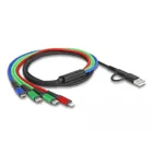 87035 - USB Ladekabel 4 in 1 USB Typ-A + USB-C™ zu Lightning™/Micro USB/2x USB Type-C™ 1,20 m