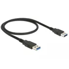 Kabel USB 2.0 Typ-A Stecker > USB 2.0 Typ-A Stecker 0,5 m schwarz