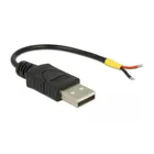 85250 - Kabel USB 2.0 Typ-A Stecker zu 2x offene Kabelenden Strom 10 cm Raspberry Pi