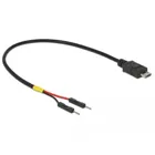 USB power cable Micro-B to 2 x post plug single power 20 cm