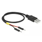 USB power cable type-C to 2 x pin plug single power, 20 cm