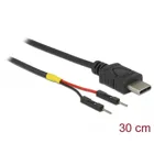 Delock USB Power Cable Type-C to 2 x Pin Plug Single Power 30 cm