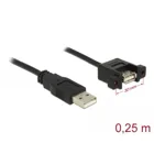 Cable USB 2.0 type-A male &gt;USB 2.0 type-A female for installation 0.25 m