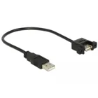 Kabel USB 2.0 Typ-A Stecker > USB 2.0 Typ-A Buchse zum Einbau 0,25 m