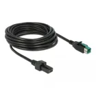 PoweredUSB cable plug 12 V &gt;2 x 4 pin plug, 5 m