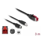85489 - PoweredUSB Cable St. 24 V to USB Type-B St. + Hosiden Mini-DIN 3 Pin St. 3 m for POS Printer