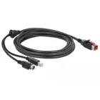 PoweredUSB Plug 24 V &gt;USB Type-B Plug + Hosiden Mini-DIN 3 Pin, 4 m