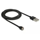 85724 - Magnetic USB data and charging cable, black, 1.1 m
