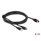 Delock PoweredUSB Cable Plug 24V to USB Type-A Plug + Mini-DIN 3Pin Plug 4m
