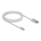 USB data and charging cable for iPhone™, iPad™, iPod™ DuPont™ Kevlar® white 3 m