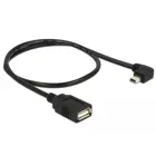 83356 - Kabel USB mini Stecker gewinkelt zu USB 2.0-A Buchse OTG 50 cm