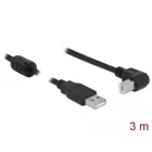 Kabel USB 2.0 Typ-A Stecker > USB 2.0 Typ-B Stecker gewinkelt 3 m schwarz
