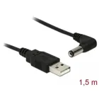Delock Kabel USB Power > DC 5,5 x 2,1 mm Stecker 90° 1,5 m
