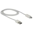 Data and charging cable USB 2.0-A plug &gt;Micro USB-B plug, white