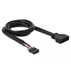 Cable USB 2.0 pin header female &gt;USB 3.0 pin header male, 60 cm