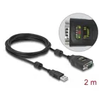Adapter USB 2.0 Typ-A zu Seriell RS-232 D-Sub 9 Pin 2,5 kV Galvanische Isolation 2 m