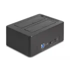 USB dual docking station for 2x SATA HDD/SSD with clone function and card reader