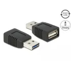 Delock Adapter EASY-USB 2.0-A Stecker zu USB 2.0-A Buchse nur Ladefunktion