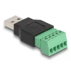 USB 2.0 Type-A male to terminal block adapter 2-piece
