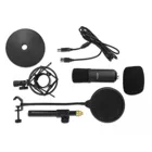 Professional USB condenser microphone set for podcasting and gaming