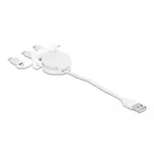 Easy 45 Module USB 2.0 3 in 1 Retractable Cable USB Type-A to USB-C, Micro USB and Lightning