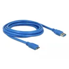 Kabel USB 3.0 Typ-A Stecker > USB 3.0 Typ Micro-B Stecker 3 m blau