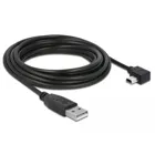 82684 - Kabel USB-A Stecker > USB mini-B Stecker gewinkelt 90° links, schwarz