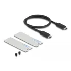 Delock USB4™ 40 Gbps Gehäuse für 1 x M.2 NVMe SSD - werkzeugfrei