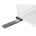 External USB Type-C™ Combo Enclosure for M.2 NVMe PCIe or SSD - tool-free