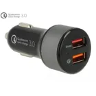 Navilock Car Charger Adapter 2 x USB Type-A with Qualcomm® Quick Charge™ 3.0