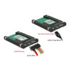 Delock 2.5″ Konverter SATA 22 Pin / USB 2.0 Typ Mini-B > 1 x mSATA / Mini PCIe Slot