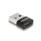 60002 - USB 2.0 Adapter USB Typ-A Stecker zu USB Type-C™ Buchse schwarz