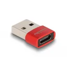 USB 2.0 Adapter USB Type-A male to USB Type-C(TM) female red
